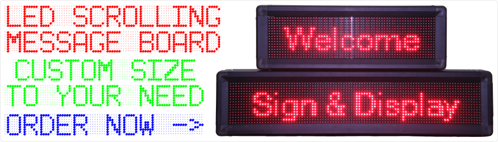 LED Scrolling Message Board